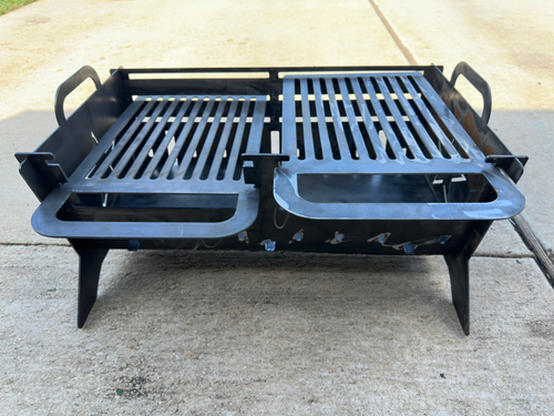 Collapsible steel fire pit, portable outdoor metal fire pit