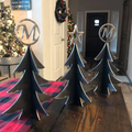 Set of modular metal Christmas trees in multiple sizes