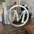 Handmade metal Christmas ornaments, personalized steel holiday decor