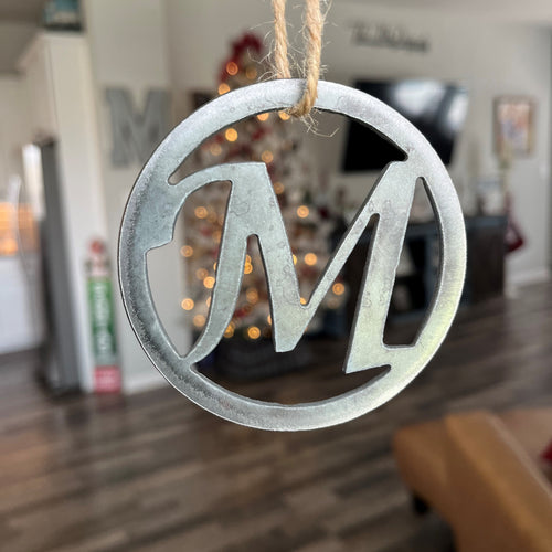 Handmade metal Christmas ornaments, personalized steel holiday decor